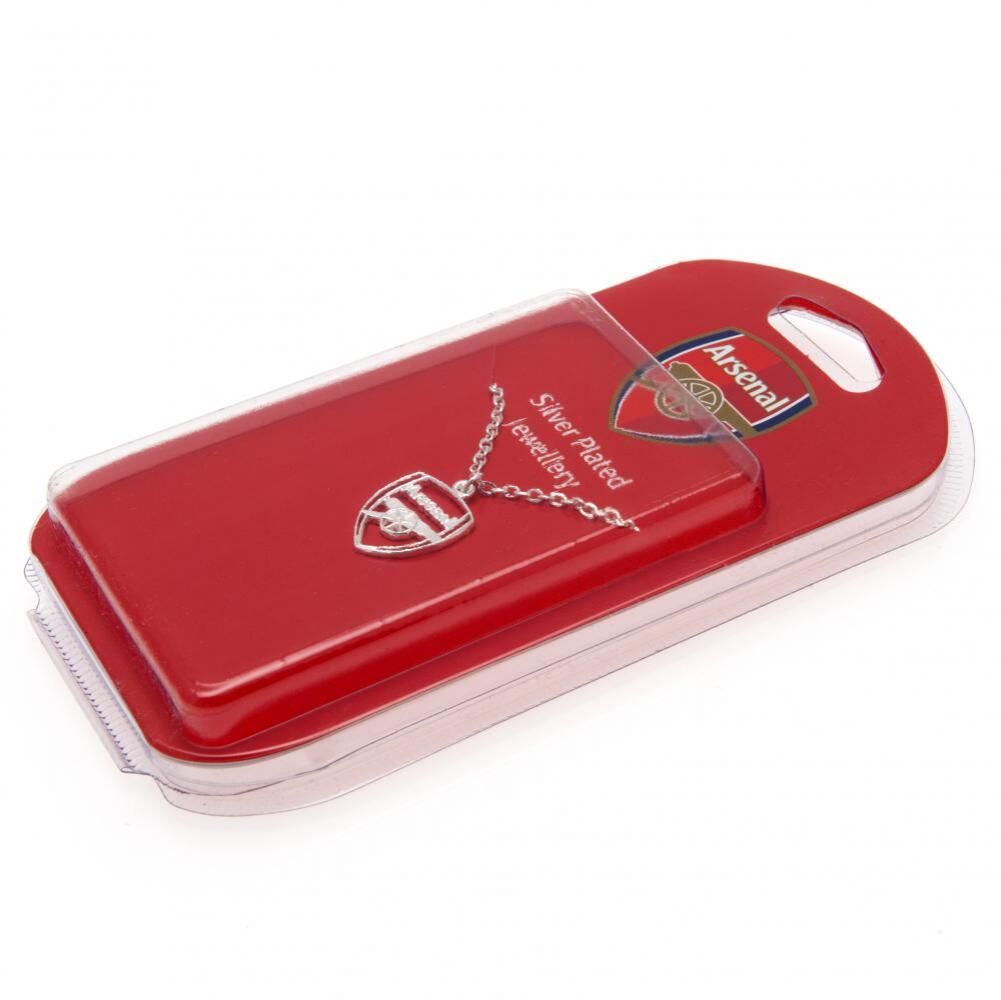 阿仙奴銀色會徽形頸鍊 (鏤空會徽)