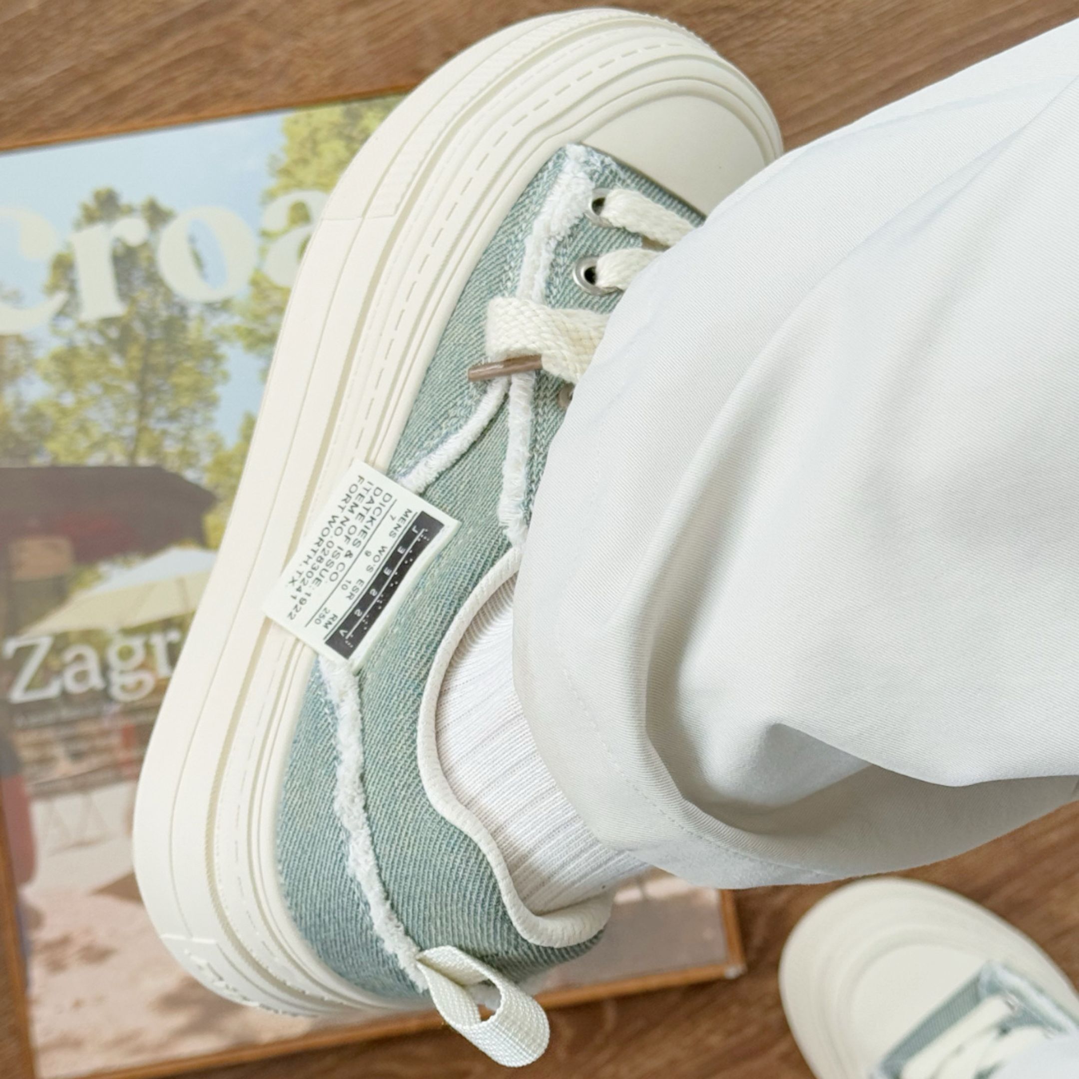 NICEDAY 代購 Dickies 英倫 厚底 增高 帆布鞋 灰藍 淺藍 藍白 白 女款 251W50LXS57A