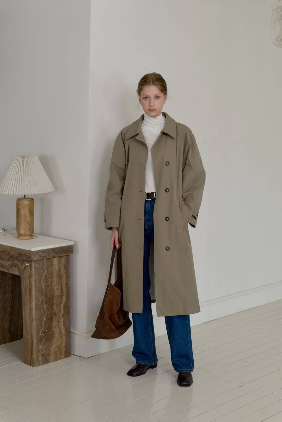 AY5307 英倫反領排扣乾濕褸 *特價* (購物金不適用)