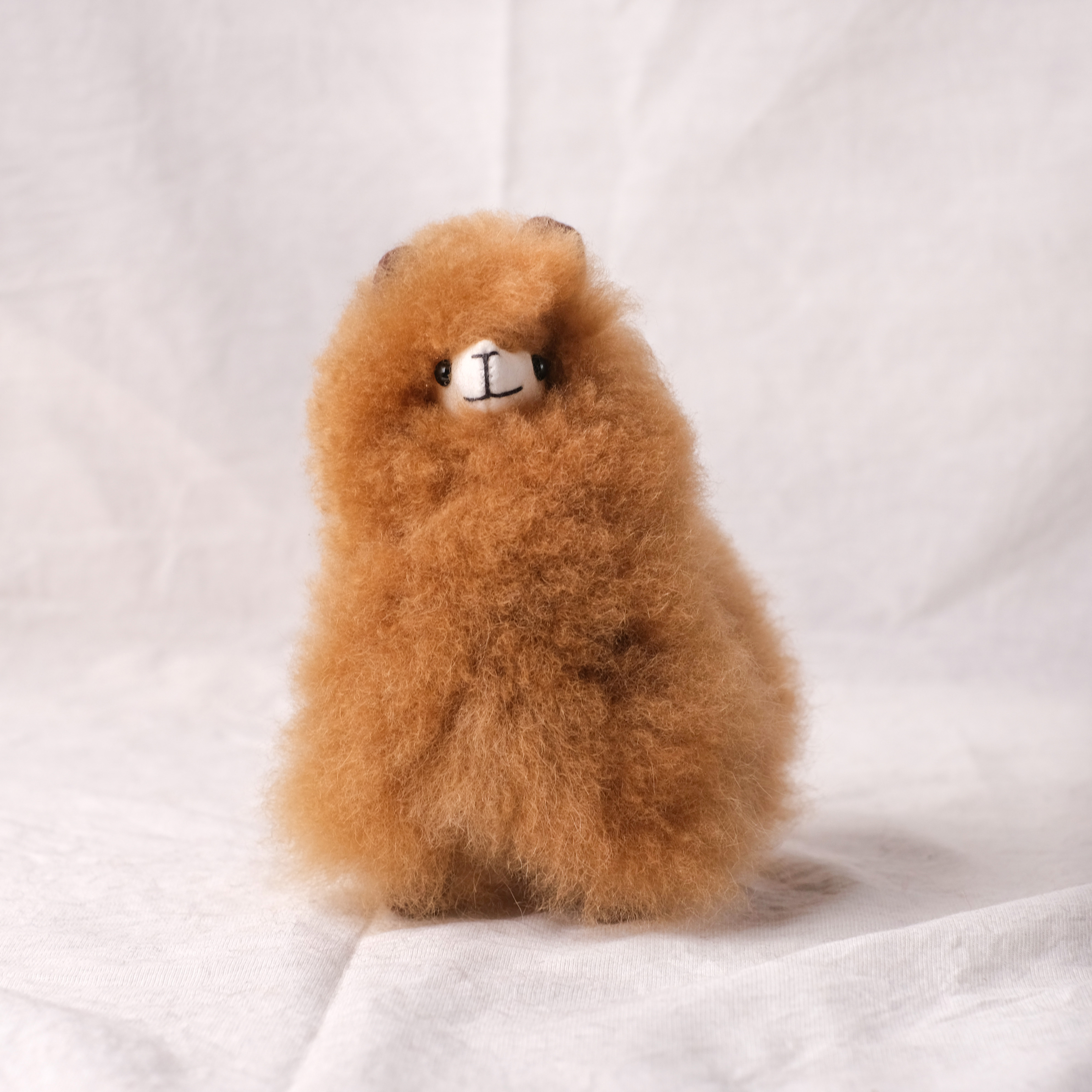 羊駝毛絨擺飾｜羊駝－淺棕－15cm｜秘魯