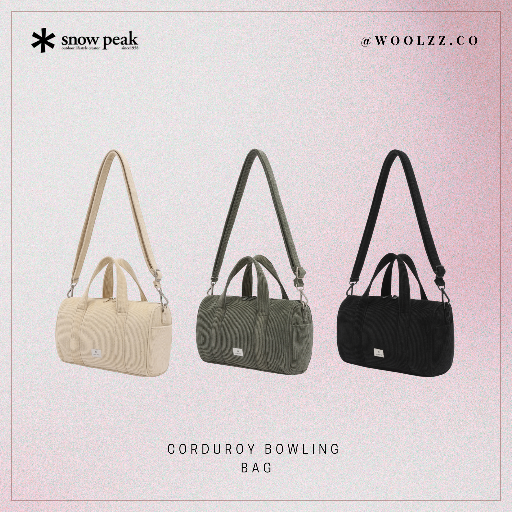 Snow Peak 燈芯絨波士頓包 S25FWF-CB68