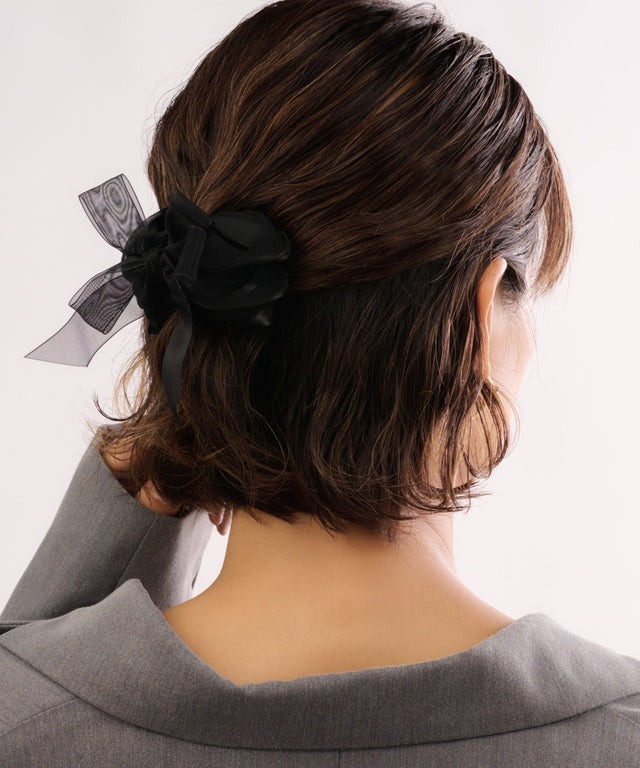 網紗蝴蝶結抓夾