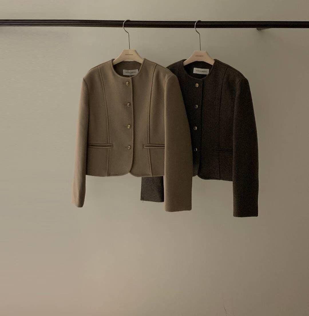 AY5211 圓領縫線短款夾克 *特價* (購物金不適用)