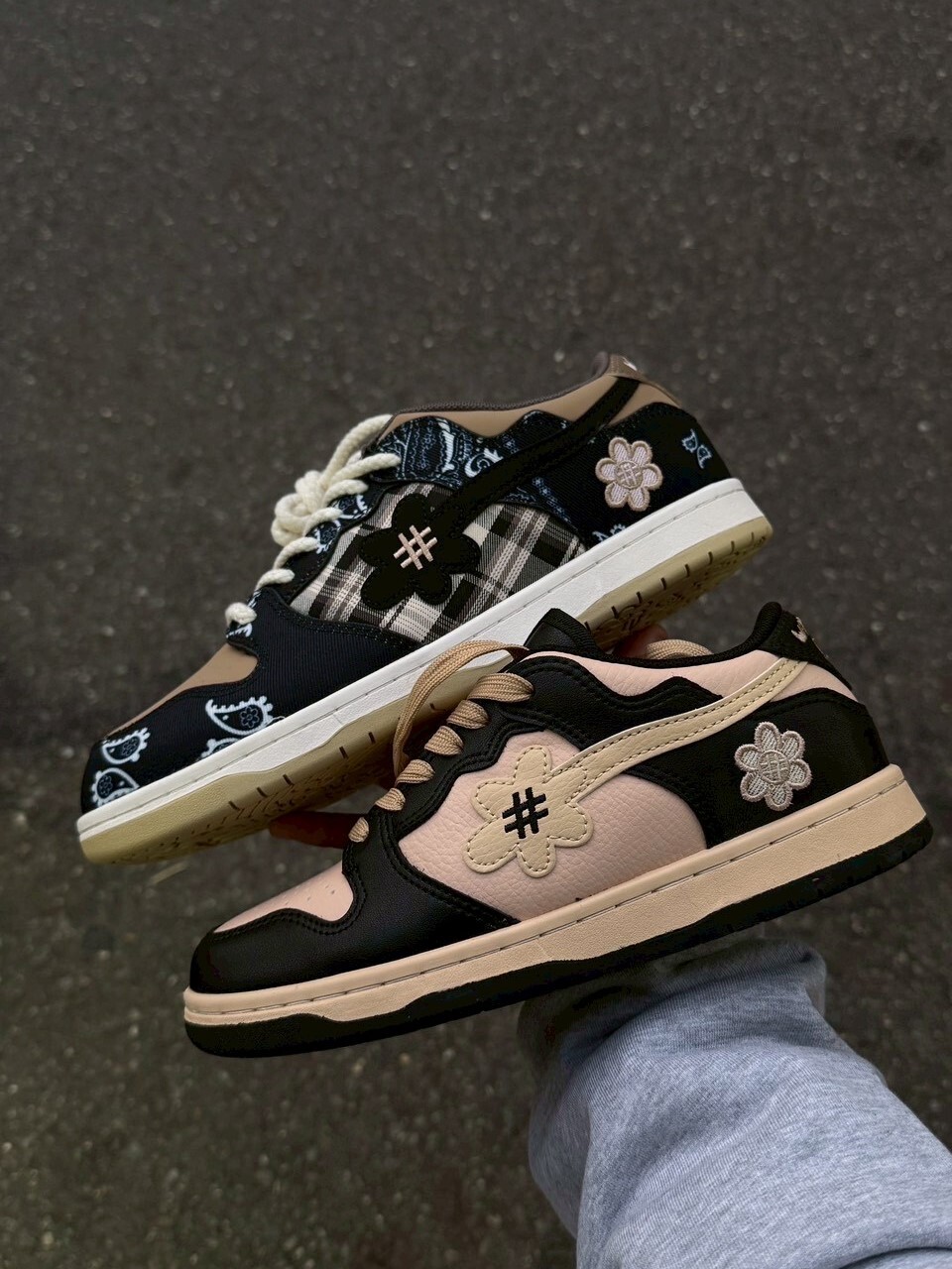 WATER THE PLANT 限定款 變形蟲 單寧粉黑Logo小花鞋 WTP "GANGSTA" DREAM KICKS | PAISLEY