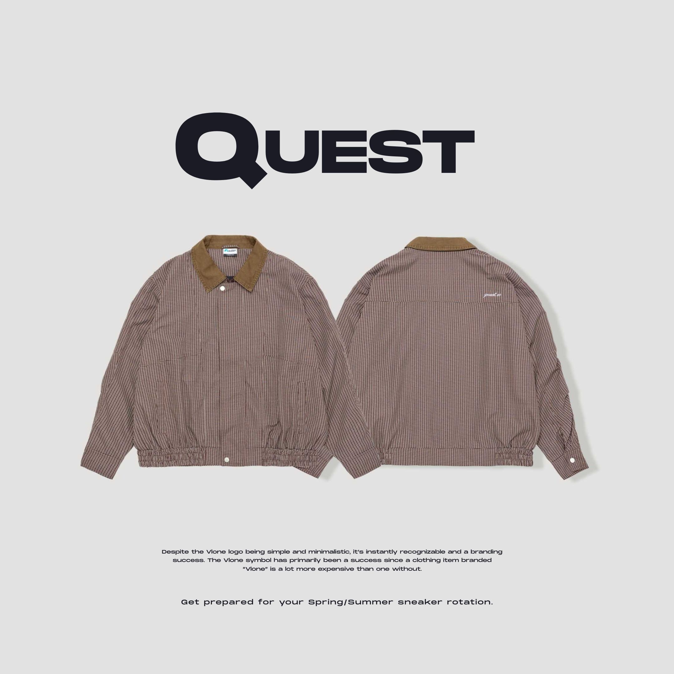 NICEDAY 服飾 QUEST Houndstooth JKT 千鳥格 外套 棕色 可可 卡其 秋冬 11409718