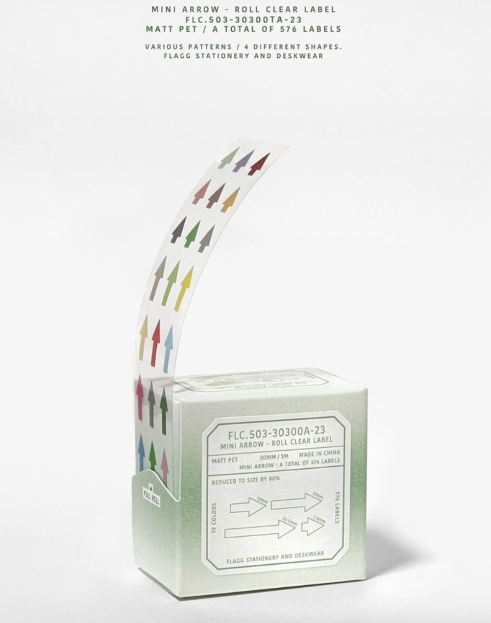 Flagg｜迷你箭頭捲式標籤貼 mini arrow (0575)