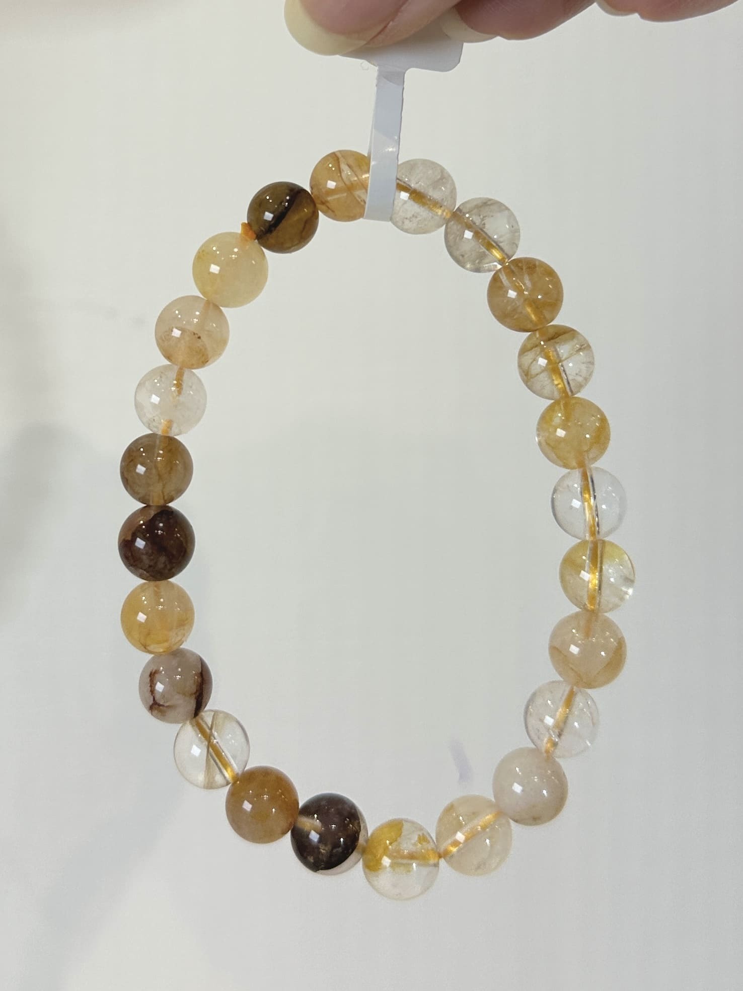 黃膠花手串 8mm+｜溫暖金黃・正向能量・日常招好運