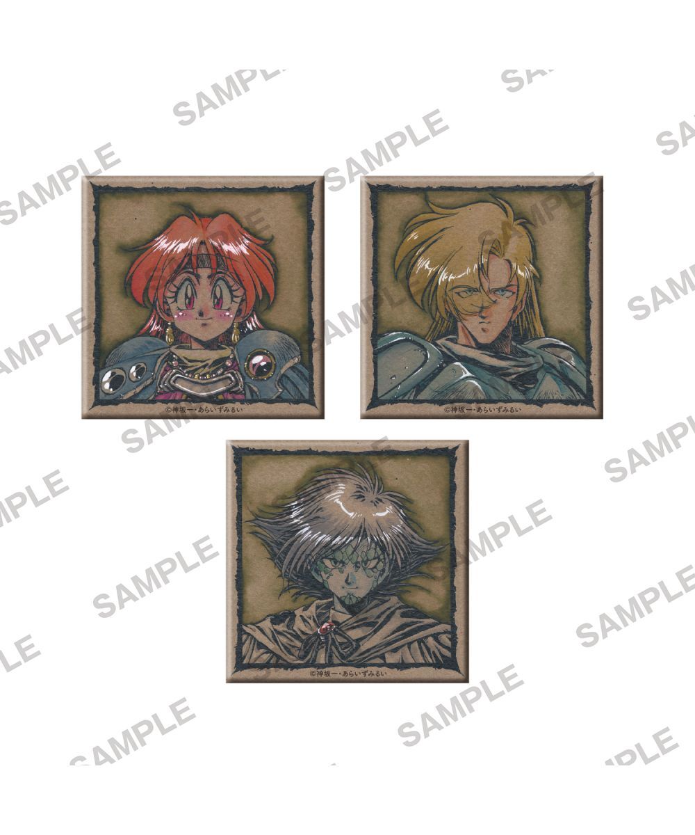 預購-【原作35周年紀念】『秀逗魔導士』方形徽章3入套組【日本進口精品】