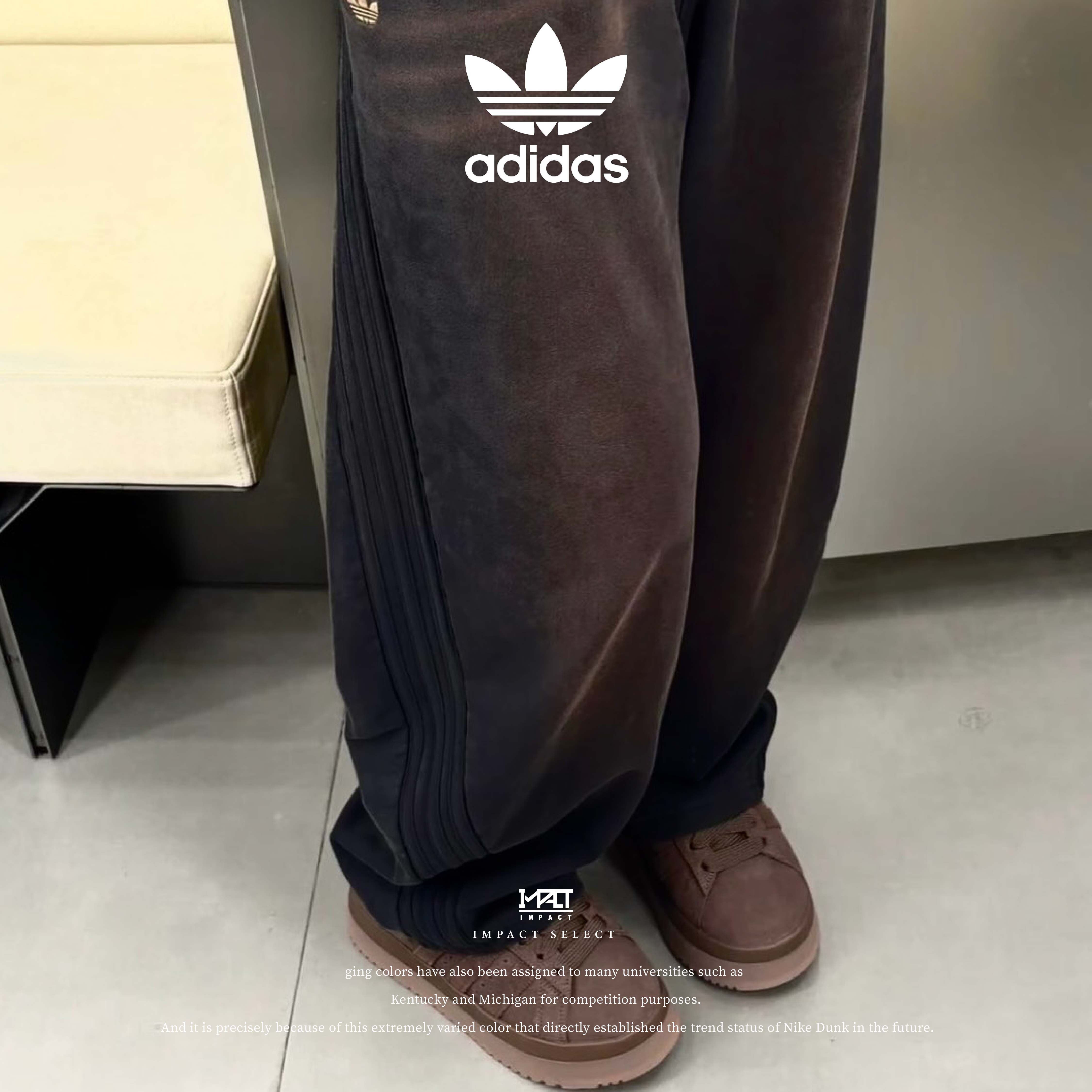Adidas Originals 水洗彎刀棉褲 IA7518