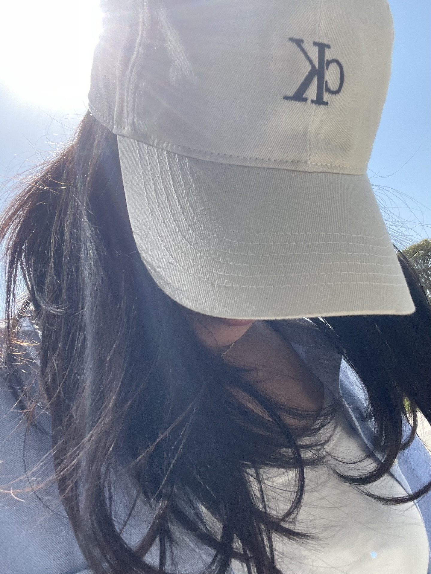 代購-CALVIN KLEIN 小LOGO CK刺繡 老帽 白