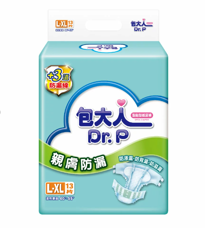 包大人｜親膚防漏成人紙尿褲L-XL 13片x6包／箱
