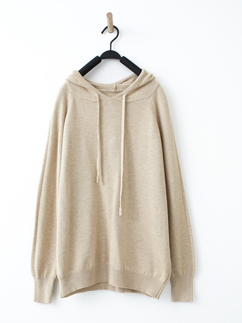 棉柔連帽針織上衣