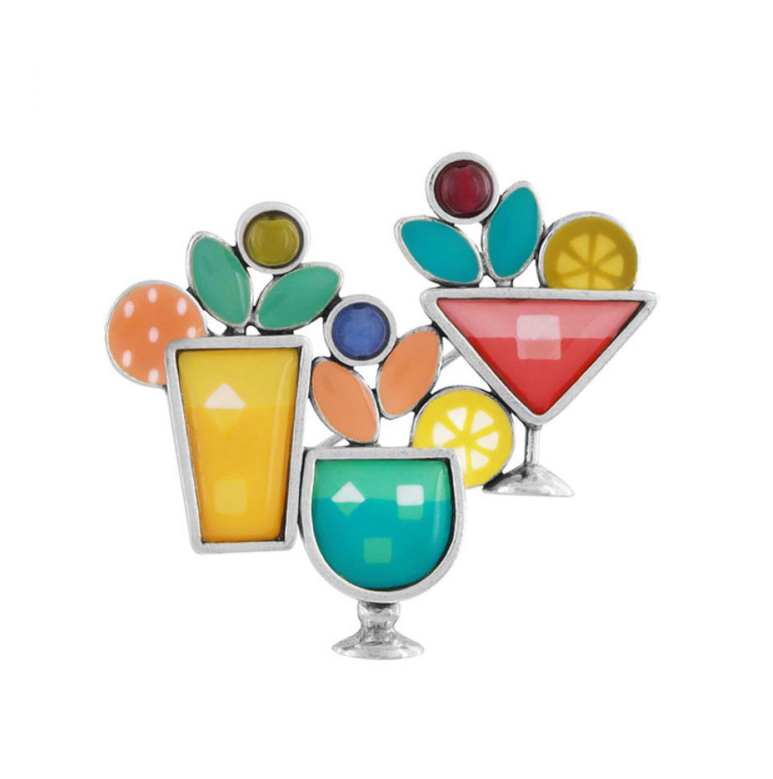 Taratata Cocktail Brooch - E24-05204-10M