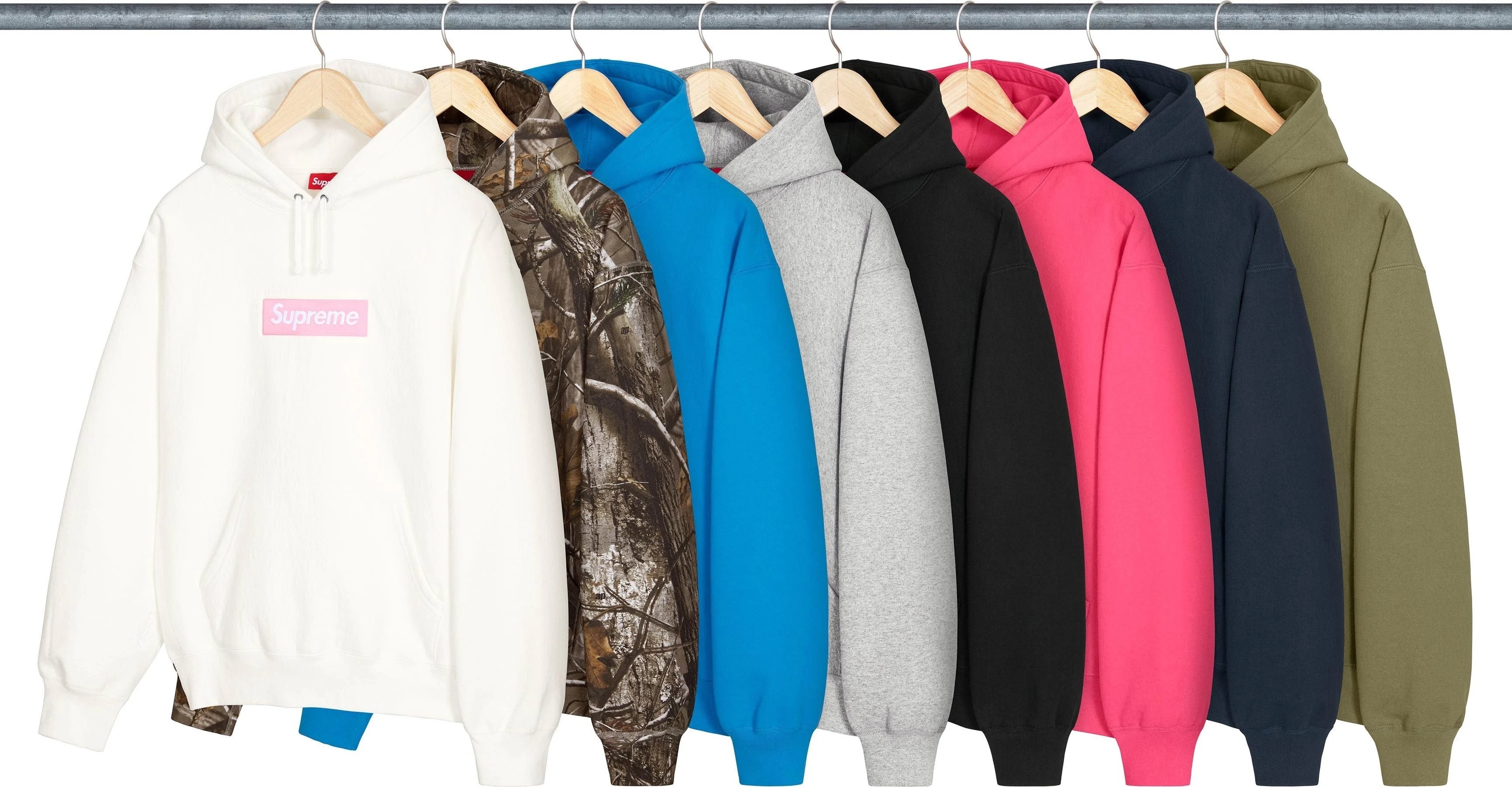 Supreme Box Logo Hooded Sweatshirt (8Colors)