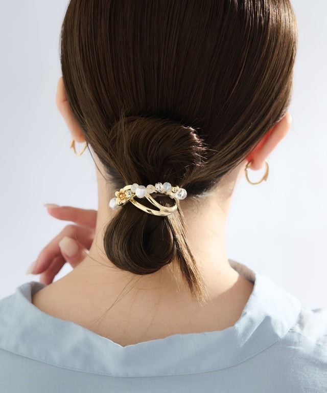 華麗寶石珍珠髮插