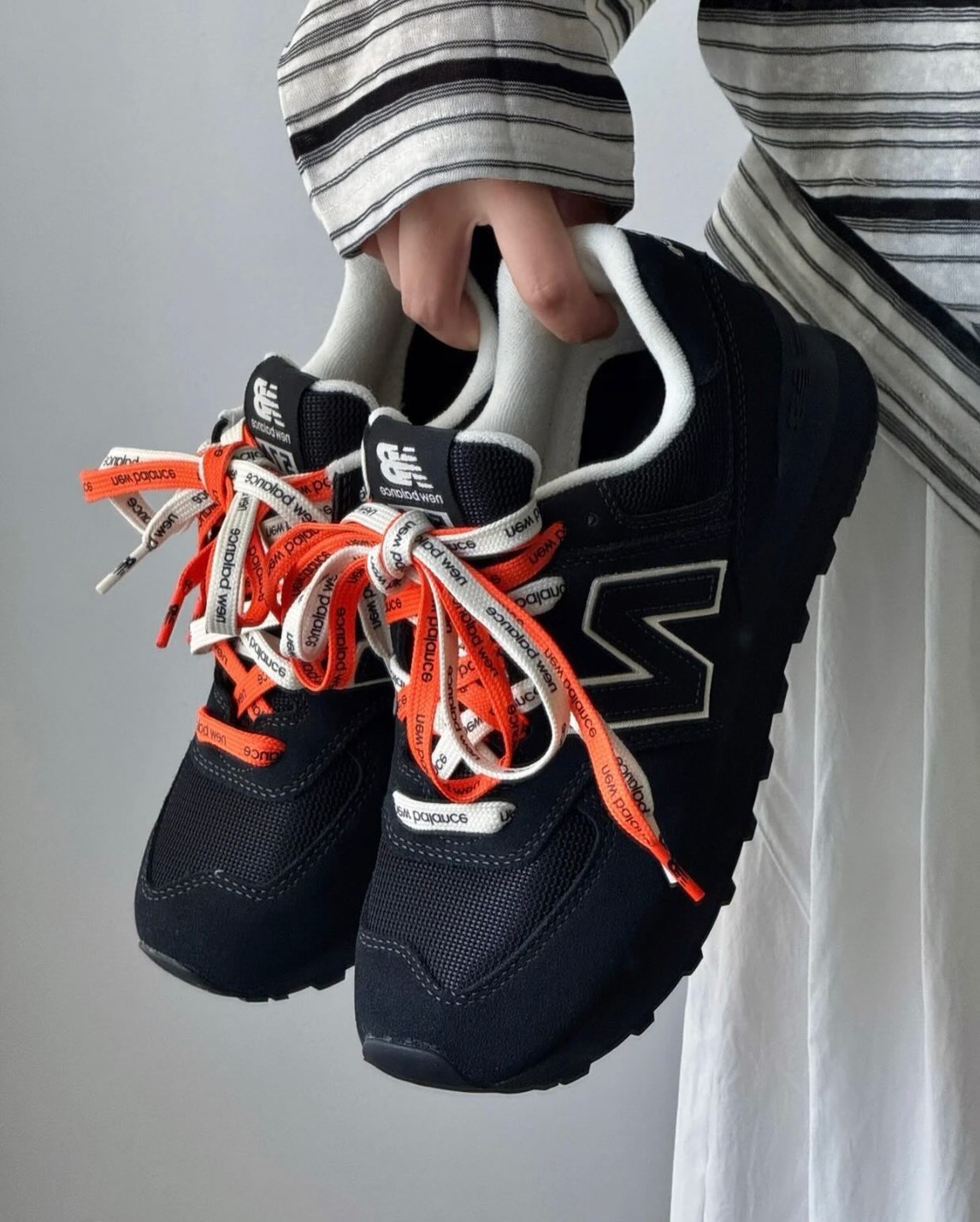 【預購】Niko and... X NEW BALANCE 574 NB 聯名款 全黑 絨面 網布 男女鞋 U574NAB