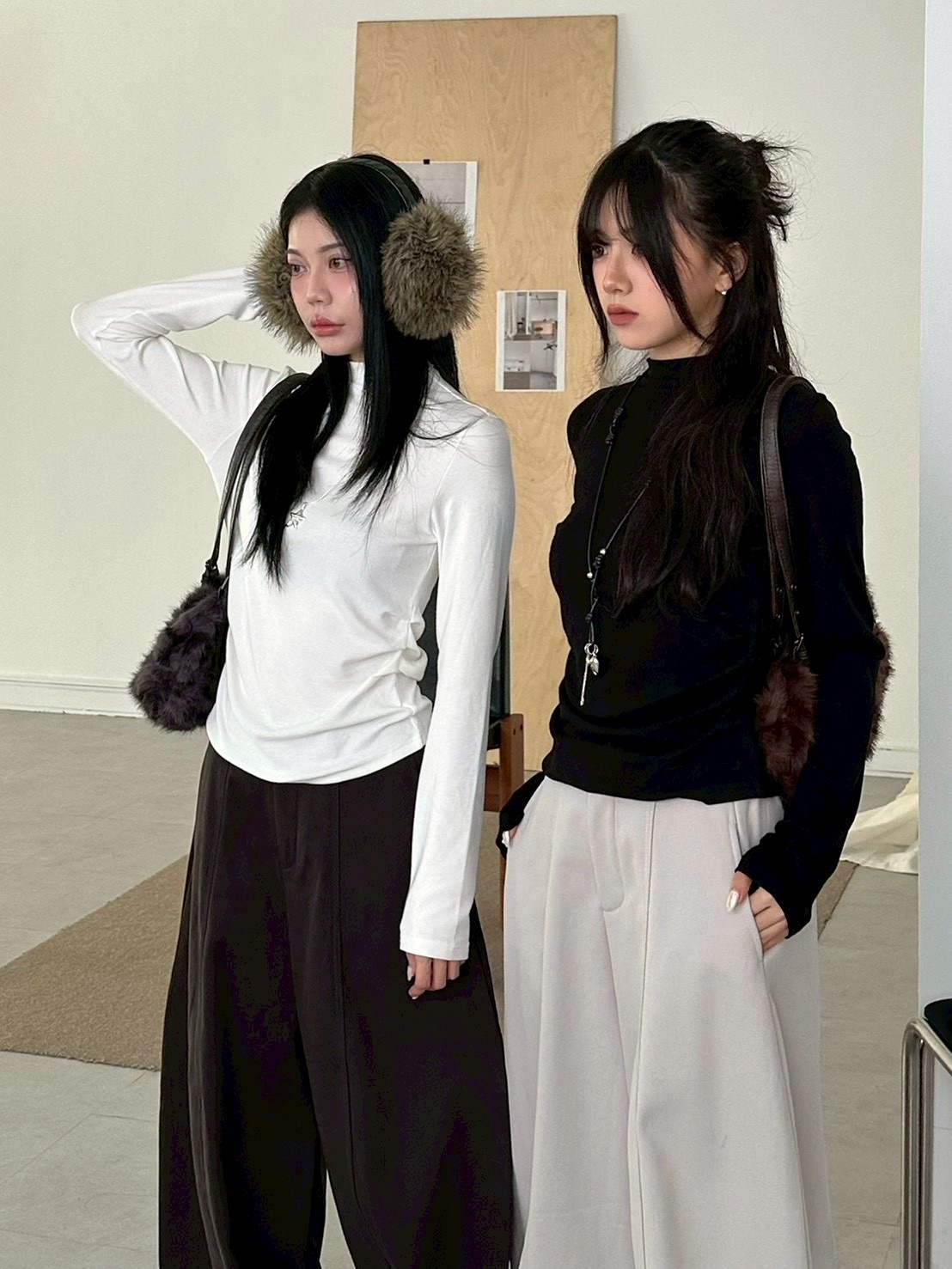 不起球不變型收腰中領打底