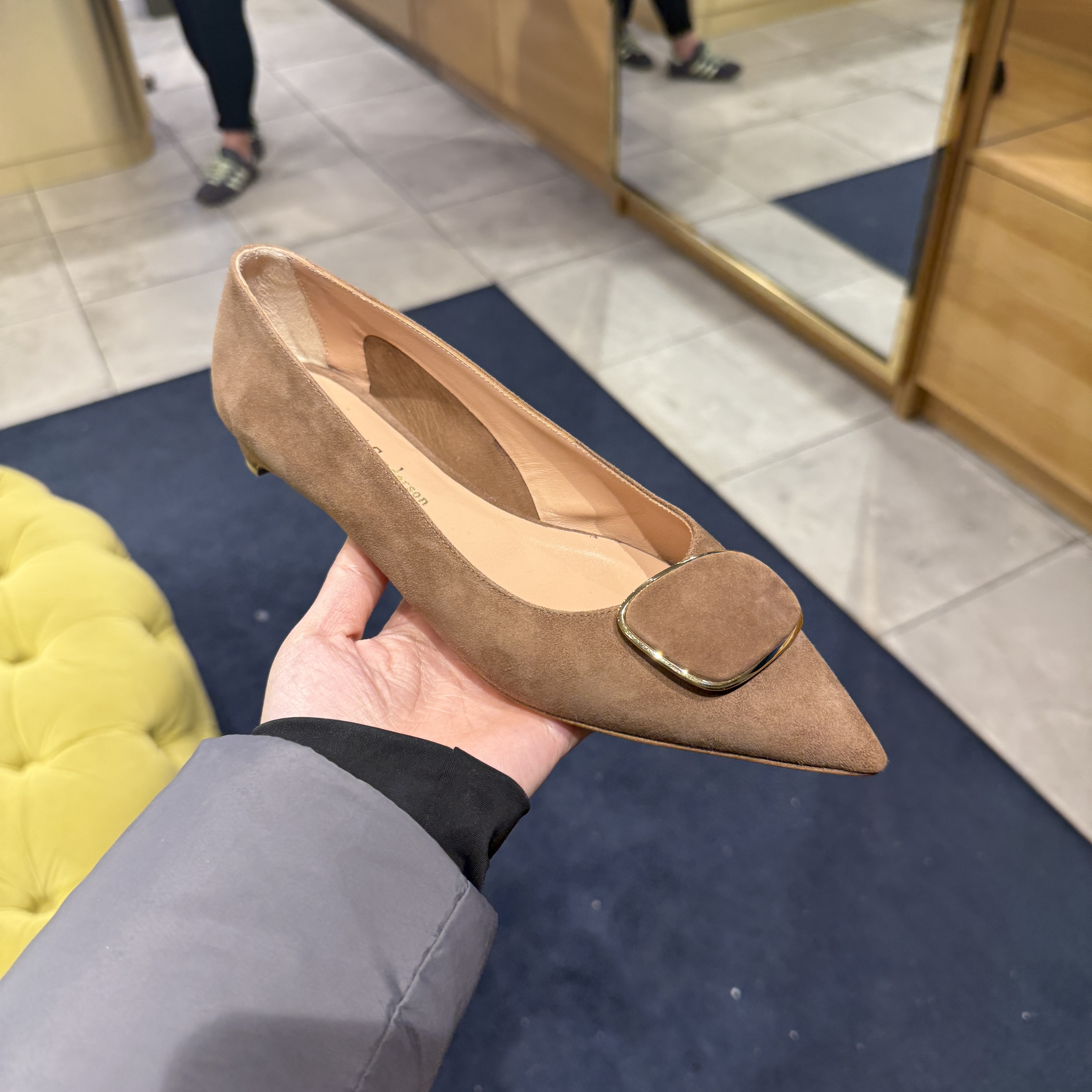 Rupert Sanderson orissa double mocha flats brown