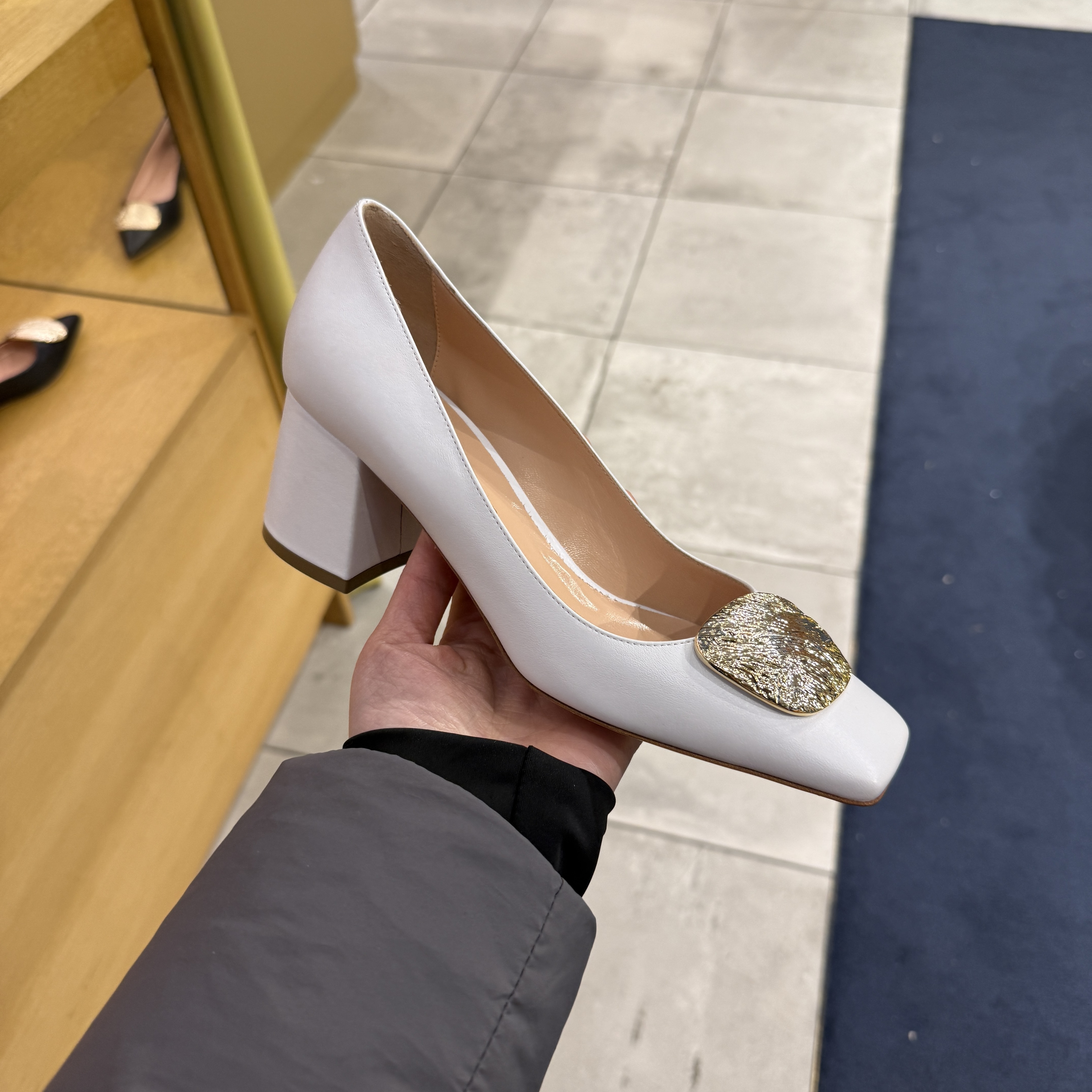 Rupert Sanderson Naxos white calf heels