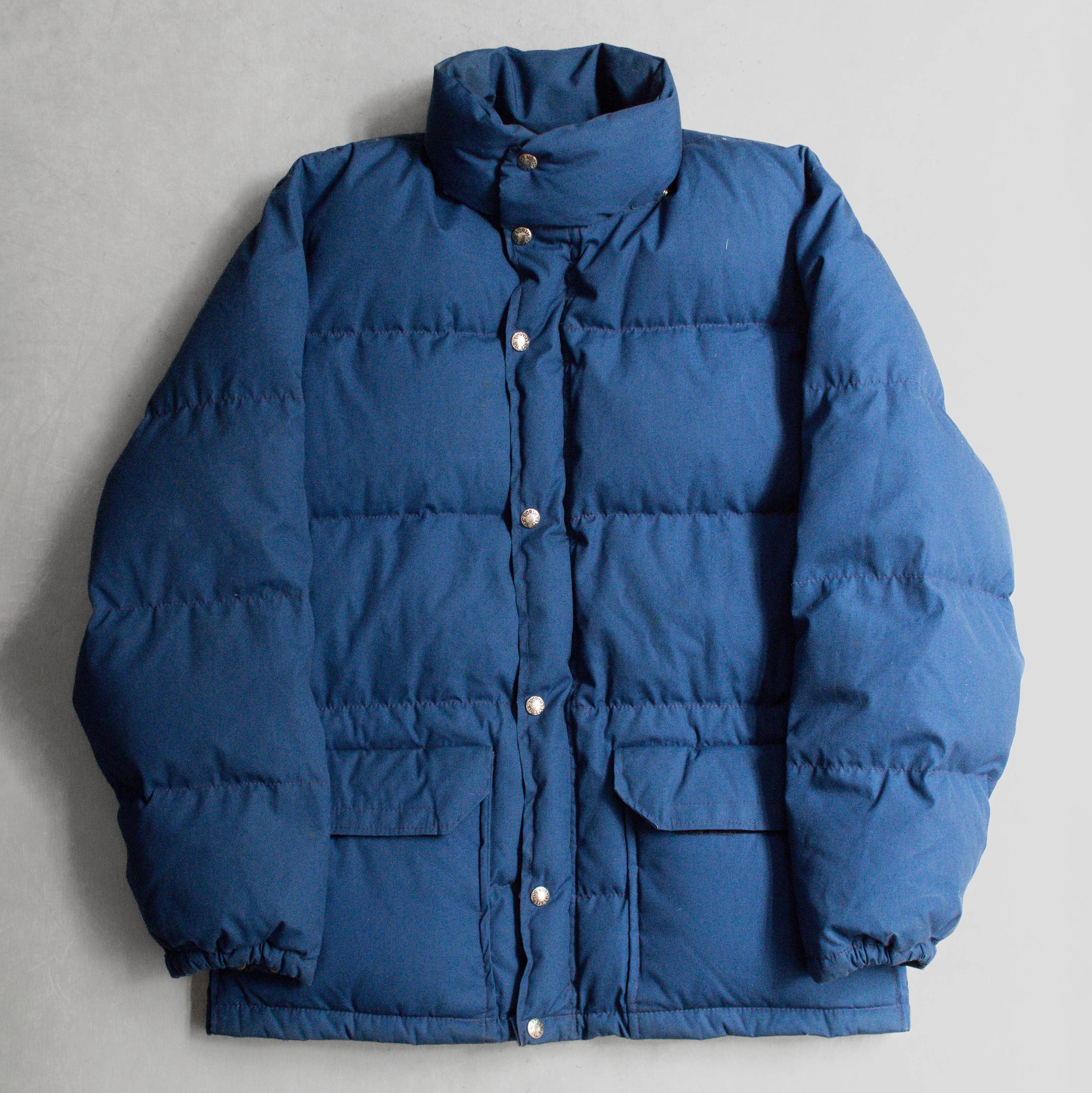 70-80S THE NORTH FACE DOWN JACKET 美國製 北臉 茶標 藍色 羽絨外套 S