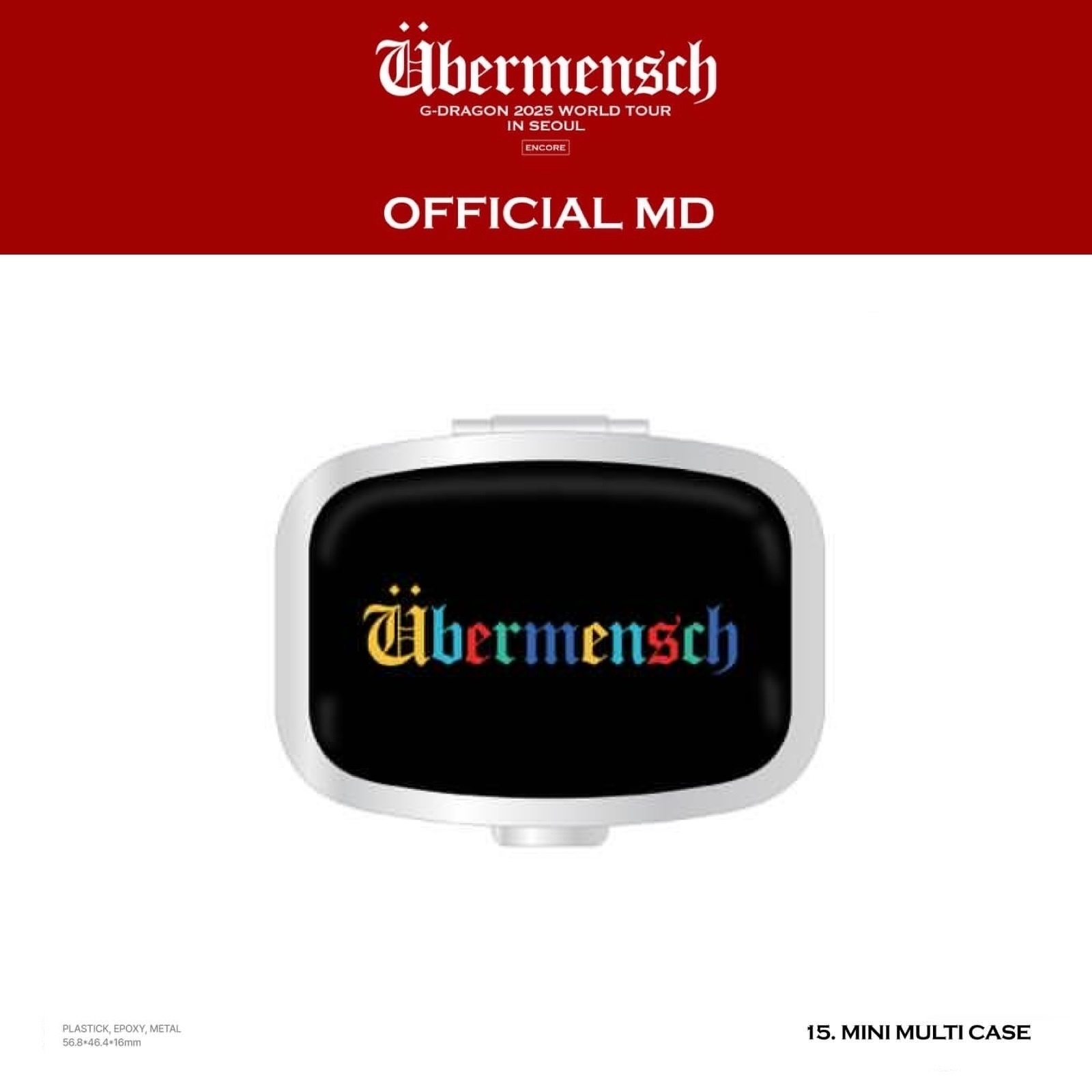 G-DRAGON 2025 WORLD TOUR IN SEOUL - 15 MINI MULTI CASE