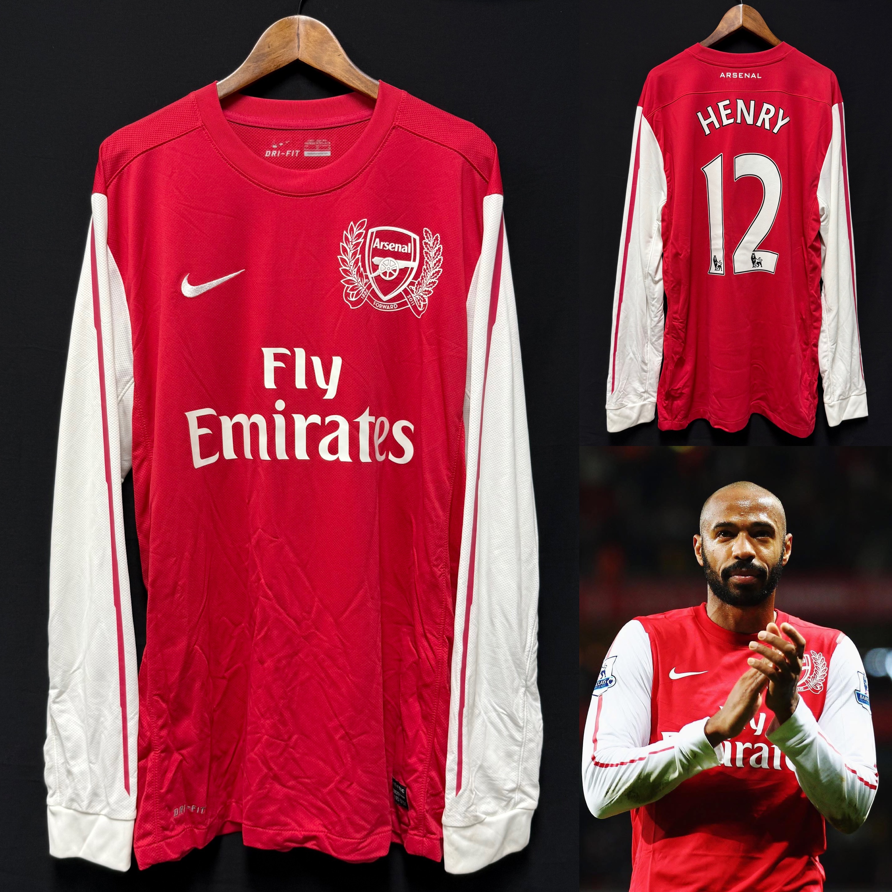 Arsenal 2011-2012 Nike L/S Home Shirt #12 HENRY