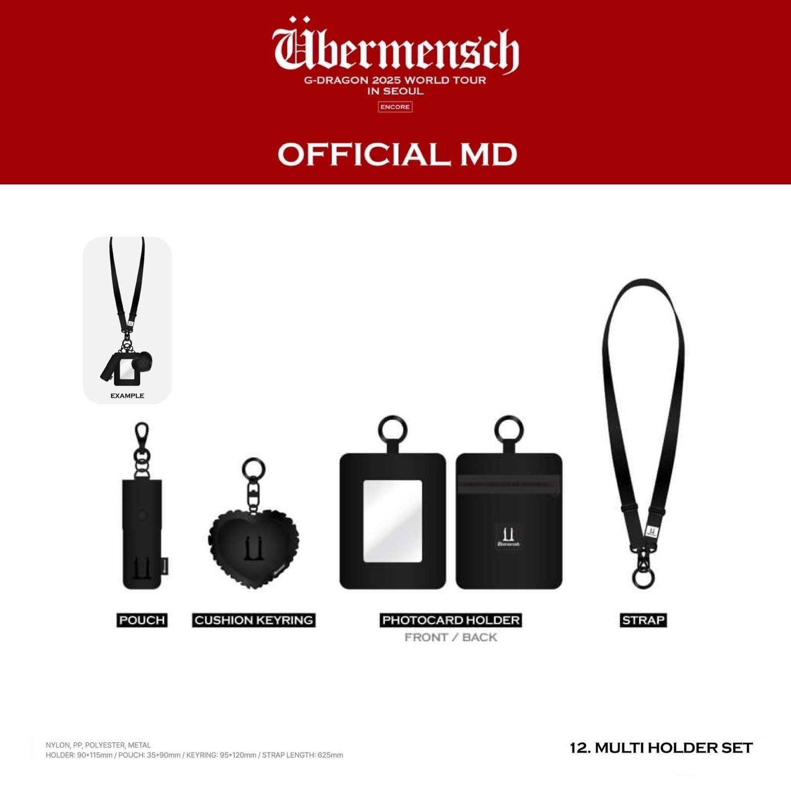 G-DRAGON 2025 WORLD TOUR IN SEOUL - 12 MULTI HOLDER SET