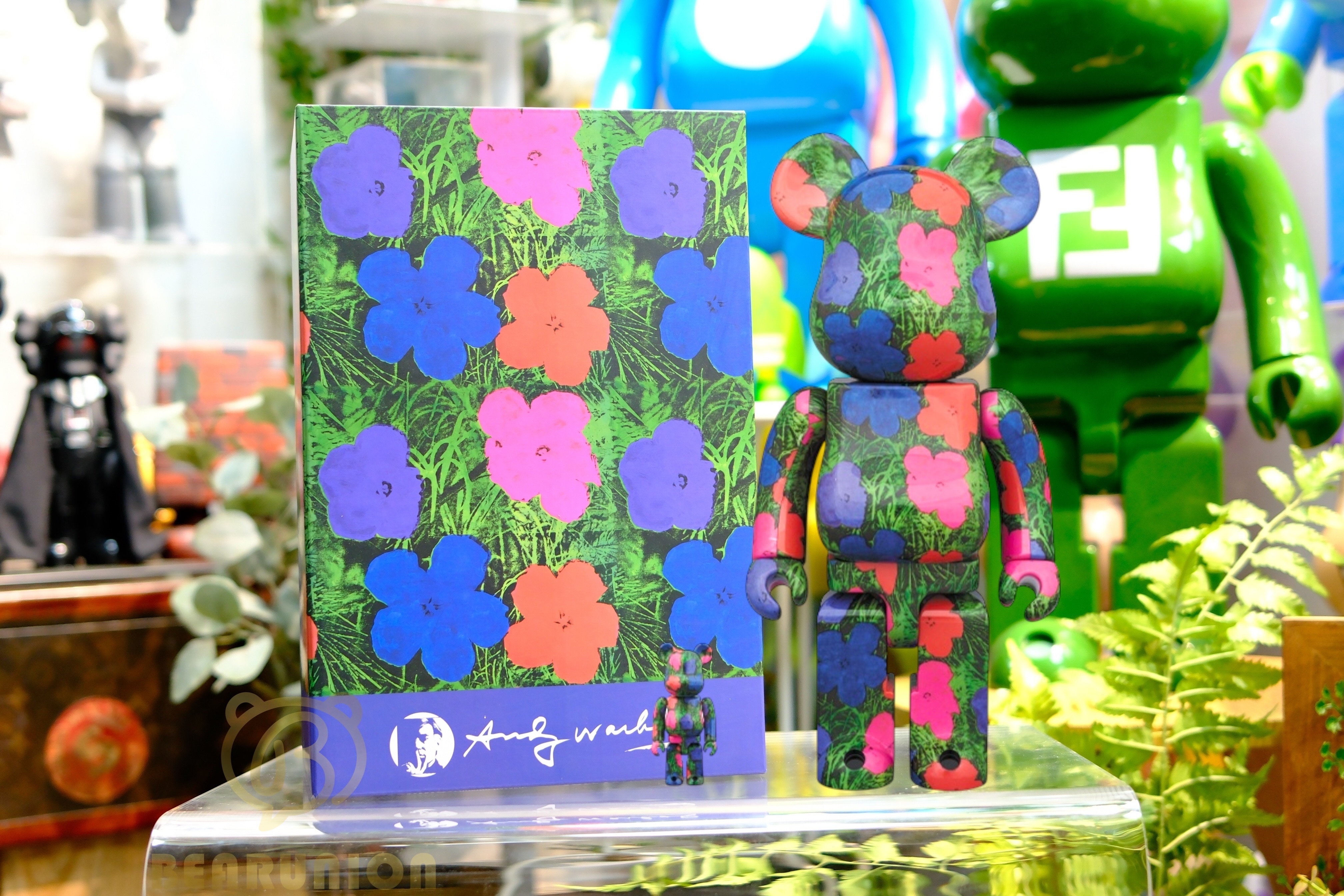 🥇現貨🥇Bearbrick 400%+100% ANDY WARHOL “Flowers”
