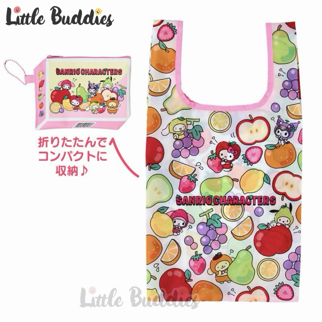 日本 Sanrio 水果造型系列 環保袋連PU皮收納袋