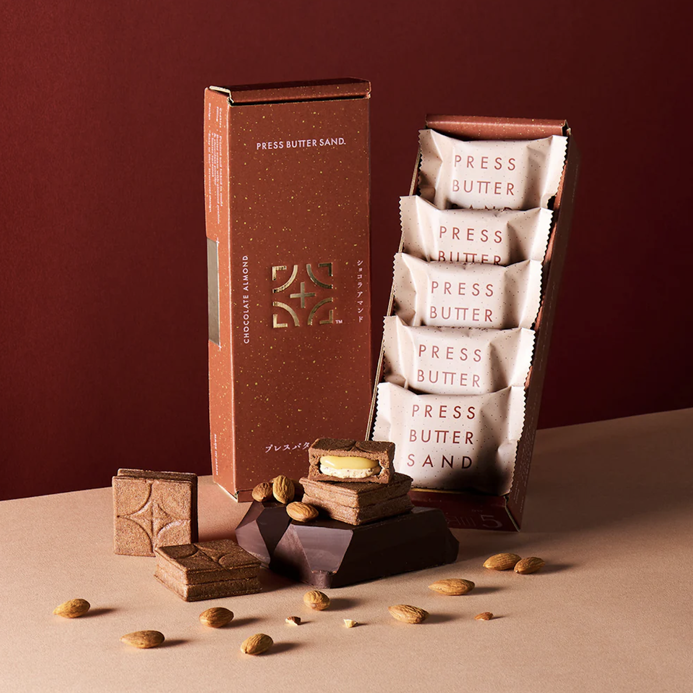 Press Butter Sand｜朱古力杏仁