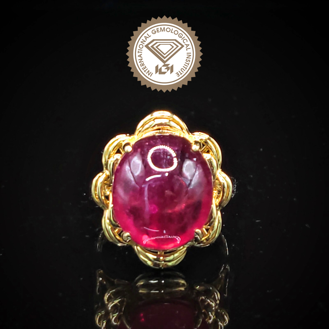 全新14K黃金【單粒10卡85份粉紅碧璽】戒指