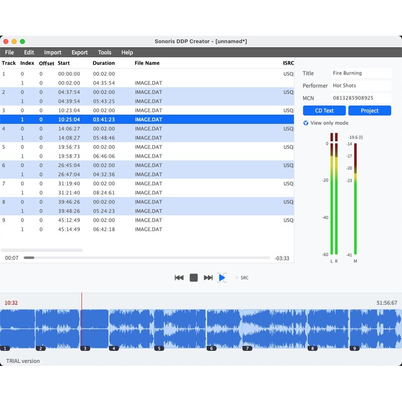 Sonoris DDP Creator Pro｜DDP母帶製作軟體
