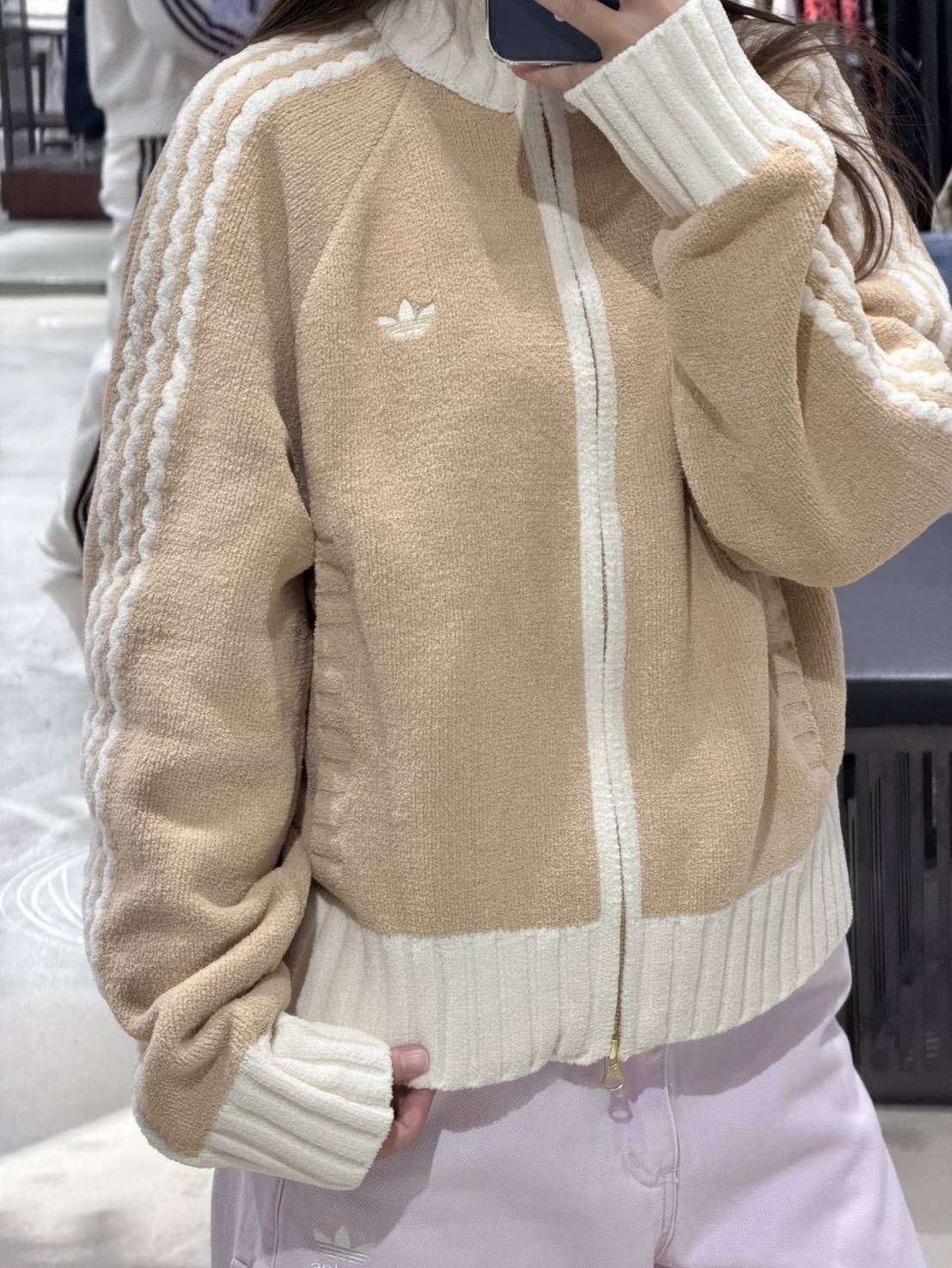 Adidas OG 撞色針織麻花外套 兩色