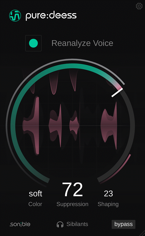 sonible pure:deess｜人聲去齒音效果器