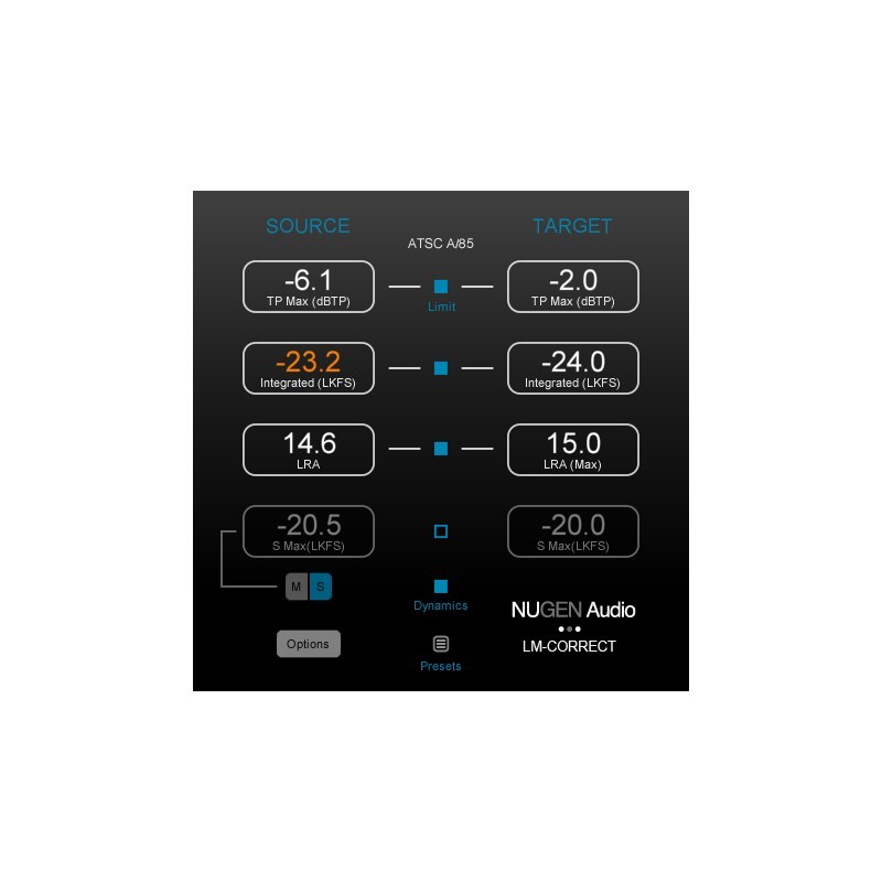 NUGEN LM-Correct 2｜響度校正插件