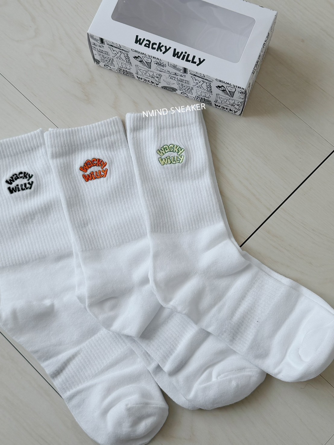 <快速出貨> WACKY WILLY 襪襪三件組 禮盒