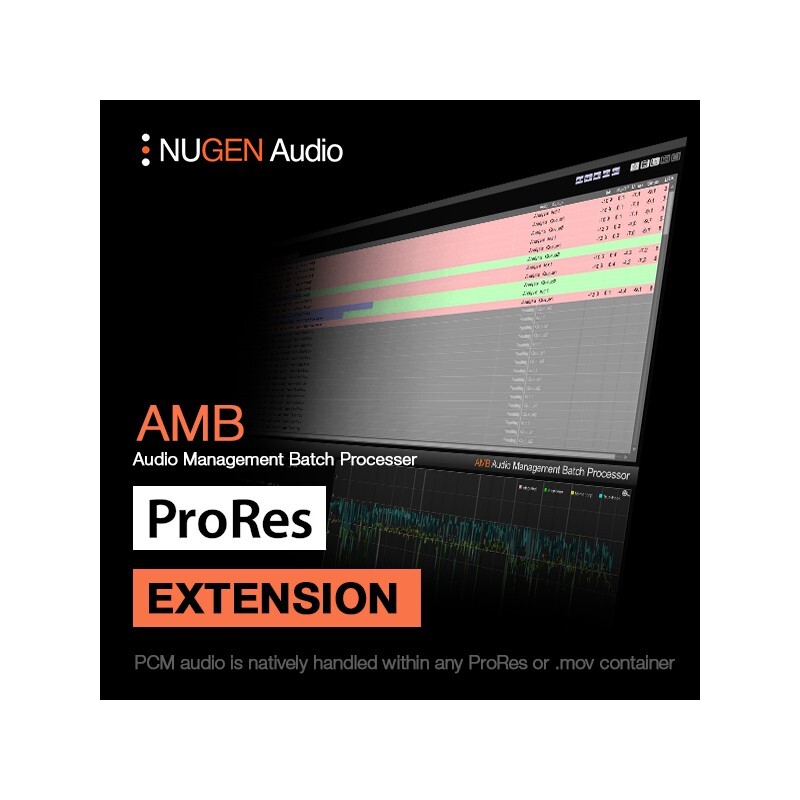 NUGEN AMB ProRes Module｜音訊批次處理模組