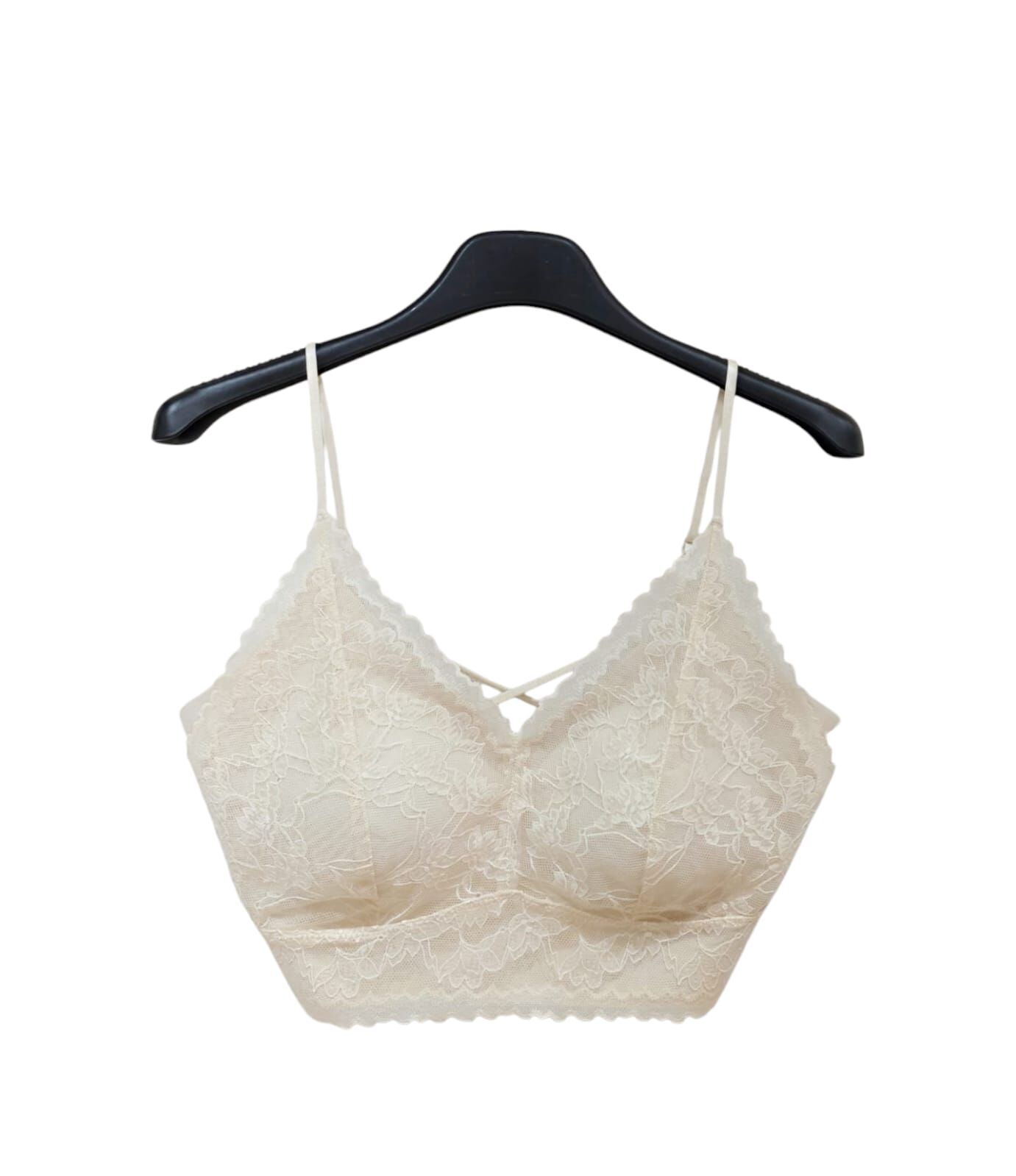 A4 #23787  喱士交叉帶bra top - 杏色