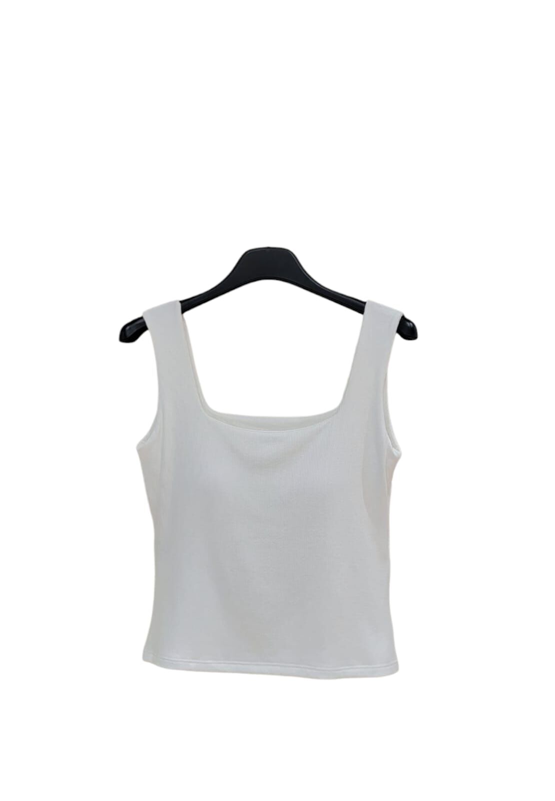 A9 #23730  直紋方領 bra top - 白色