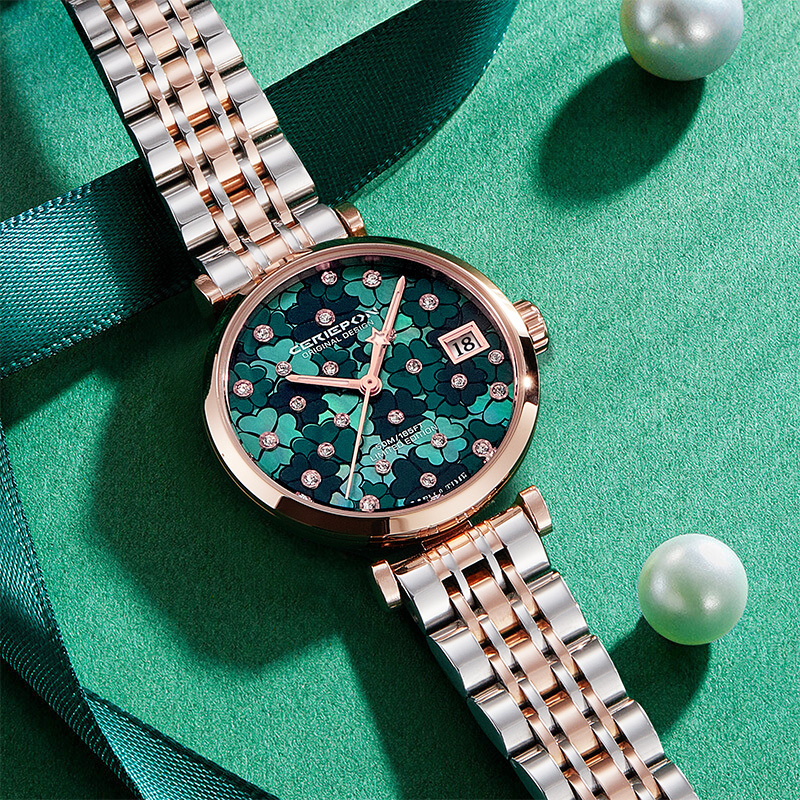 【Ceriepon凱鉑】幸運四葉草系列 KB9069L 精緻 晶鑽 帶日期 不鏽鋼 石英 女款 手錶