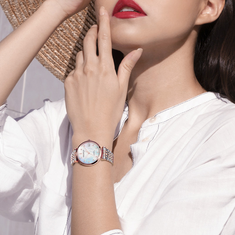 【Ceriepon凱鉑】詩意時間約會系列 系列 KB9069L 精緻 晶鑽 帶日期 不鏽鋼 石英 女款 手錶