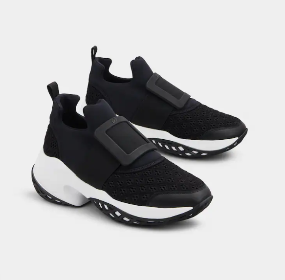 1FF0101-100 ROGER VIVIER Viv' Run Sneakers in Fabric Black (SS26) #RVW50624160KOTB999 (S-EU-E)