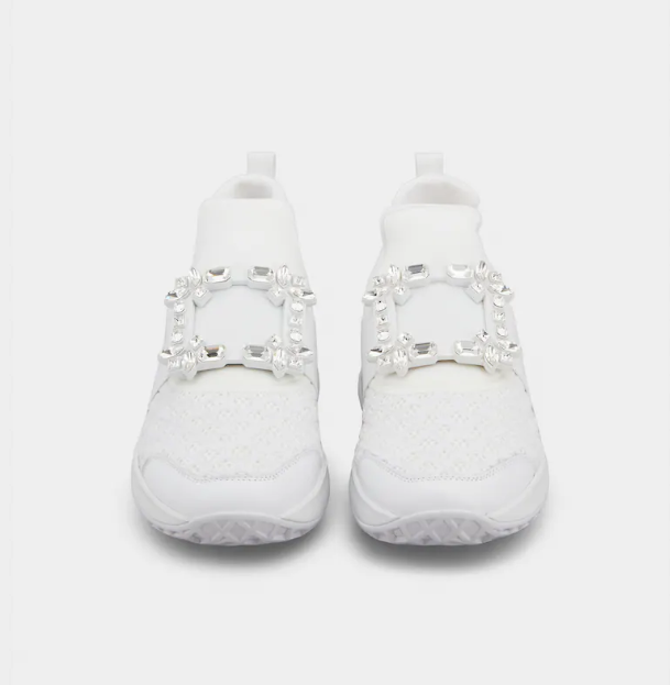 1FF0101-101 ROGER VIVIER Viv' Run Sneakers in Fabric White (SS26) #RVW50624180KOTB001 (S-EU-E)
