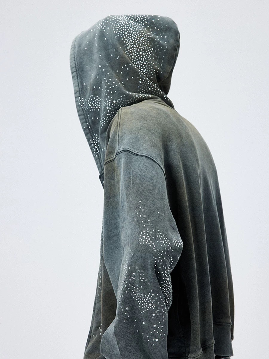 DND4DES 美式 水洗 水鑽 泥染 連帽 外套