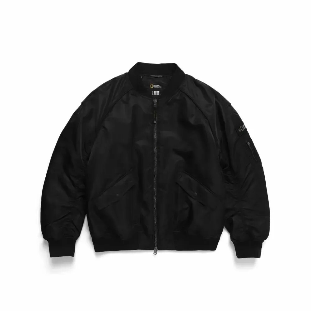 【預購】National Geographic 手臂可拆臂章 帽子可拆 鋪棉飛行外套 N244MPD070 冬季特價款