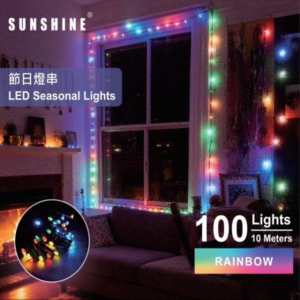 [USB供電] 聖誕LED燈串 100顆燈 四彩 LSLB-100U