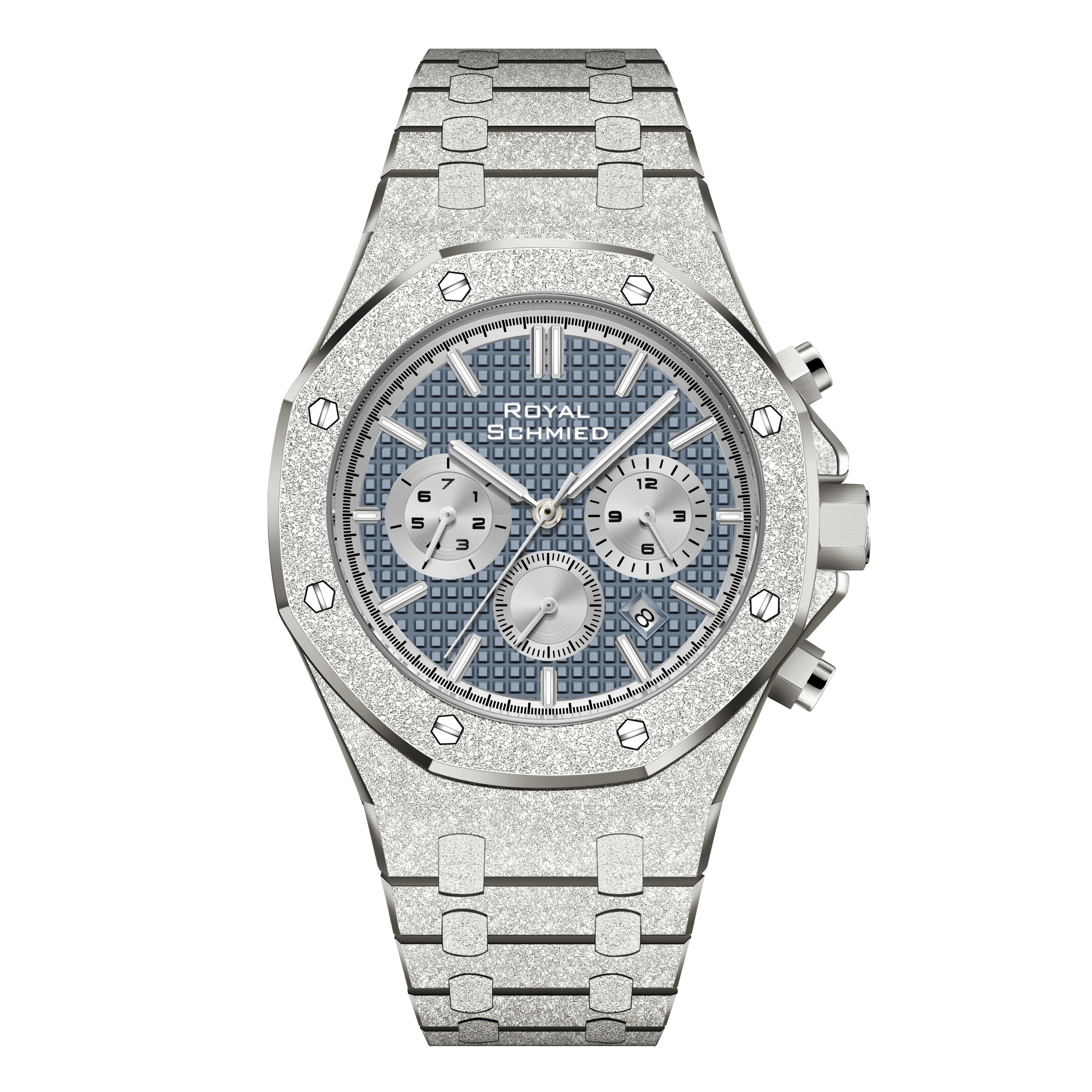 【Royal Schmied 】RYS-C010 霜金工藝 鏤空背蓋 三眼 機械 手錶