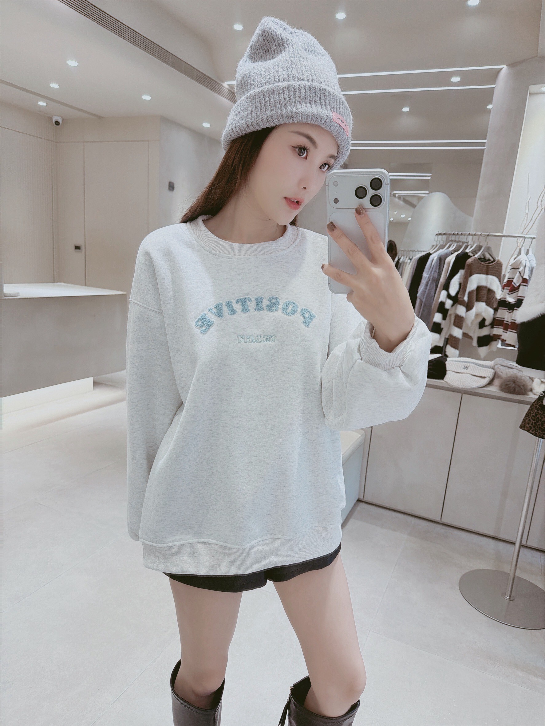 配色絨布NA LATI內刷毛棉質衣