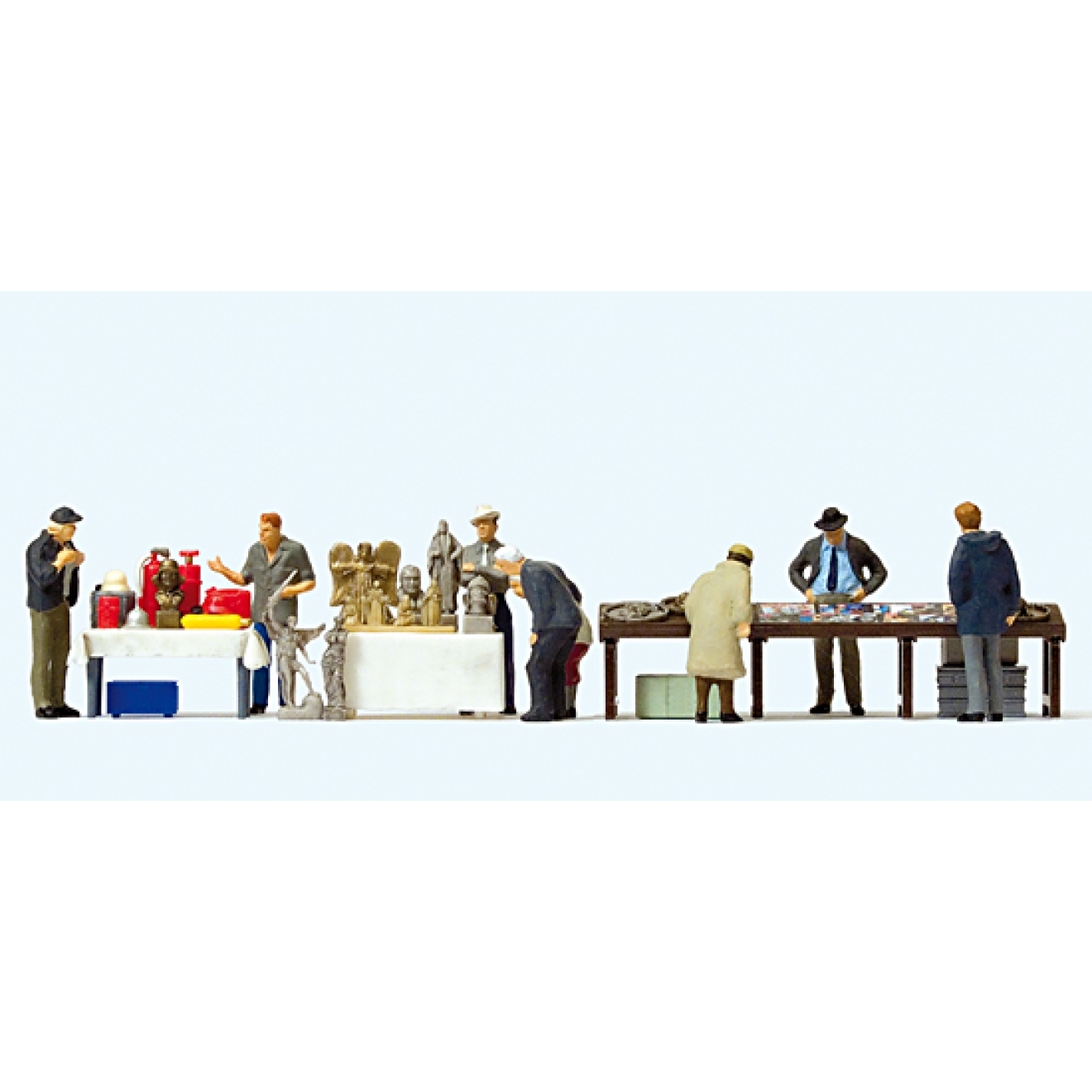 Preiser 10614 HO規 跳蚤市場場景