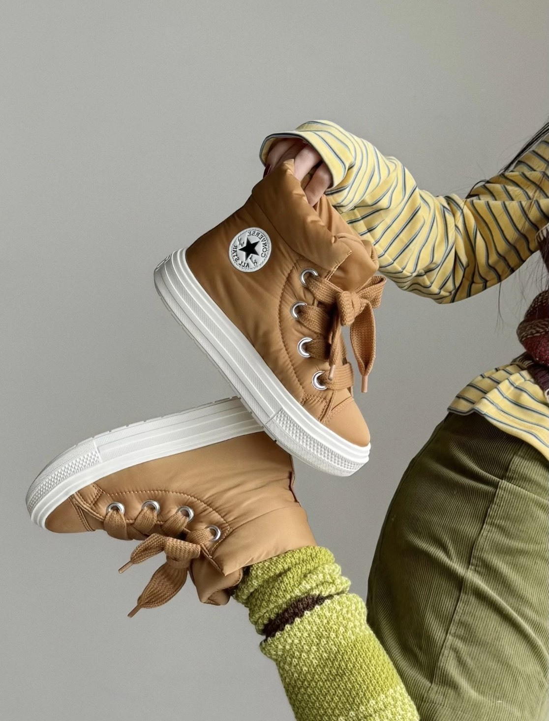 <穿靴的人先享受冬天👢> Converse ELEMENTS BOOT 蓬蓬短靴 落葉卡其🍁